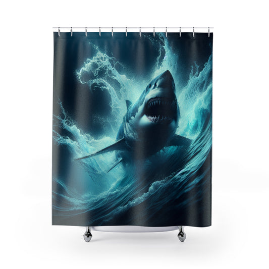 Air Jaws Shark 3 - Shower Curtains