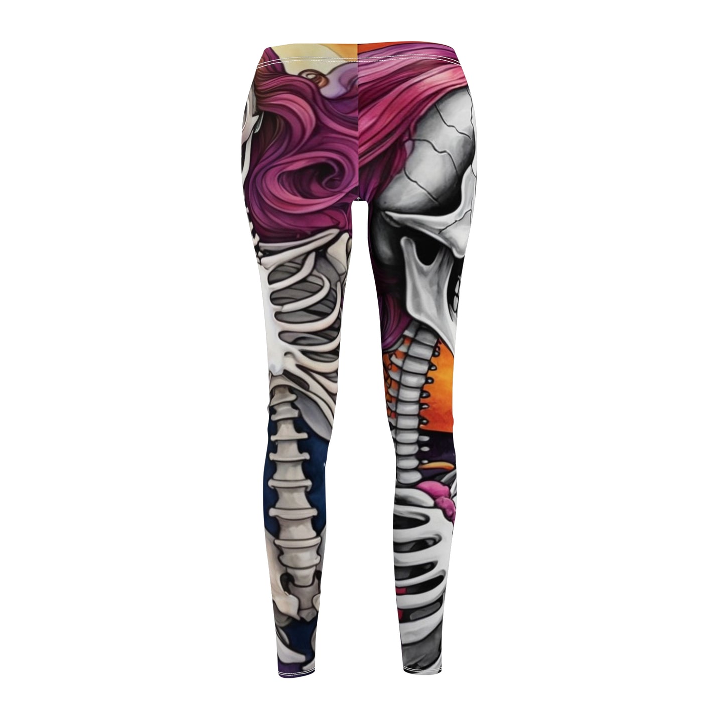 Skeleton - Women's Cut & Sew Casual Leggings (AOP)