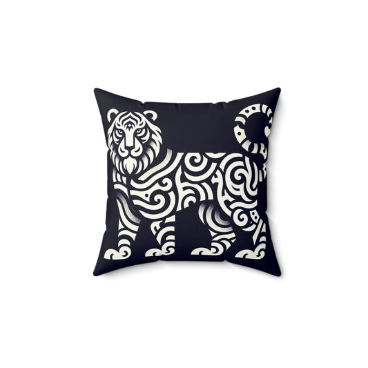 Tiger - Spun Polyester Square Pillow