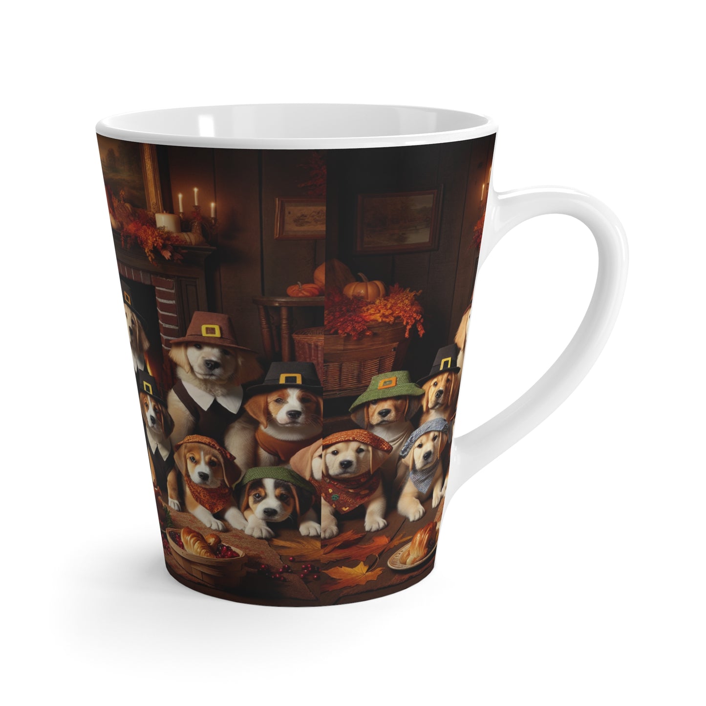 Thanksgiving Day Puppies 2 - Latte Mug