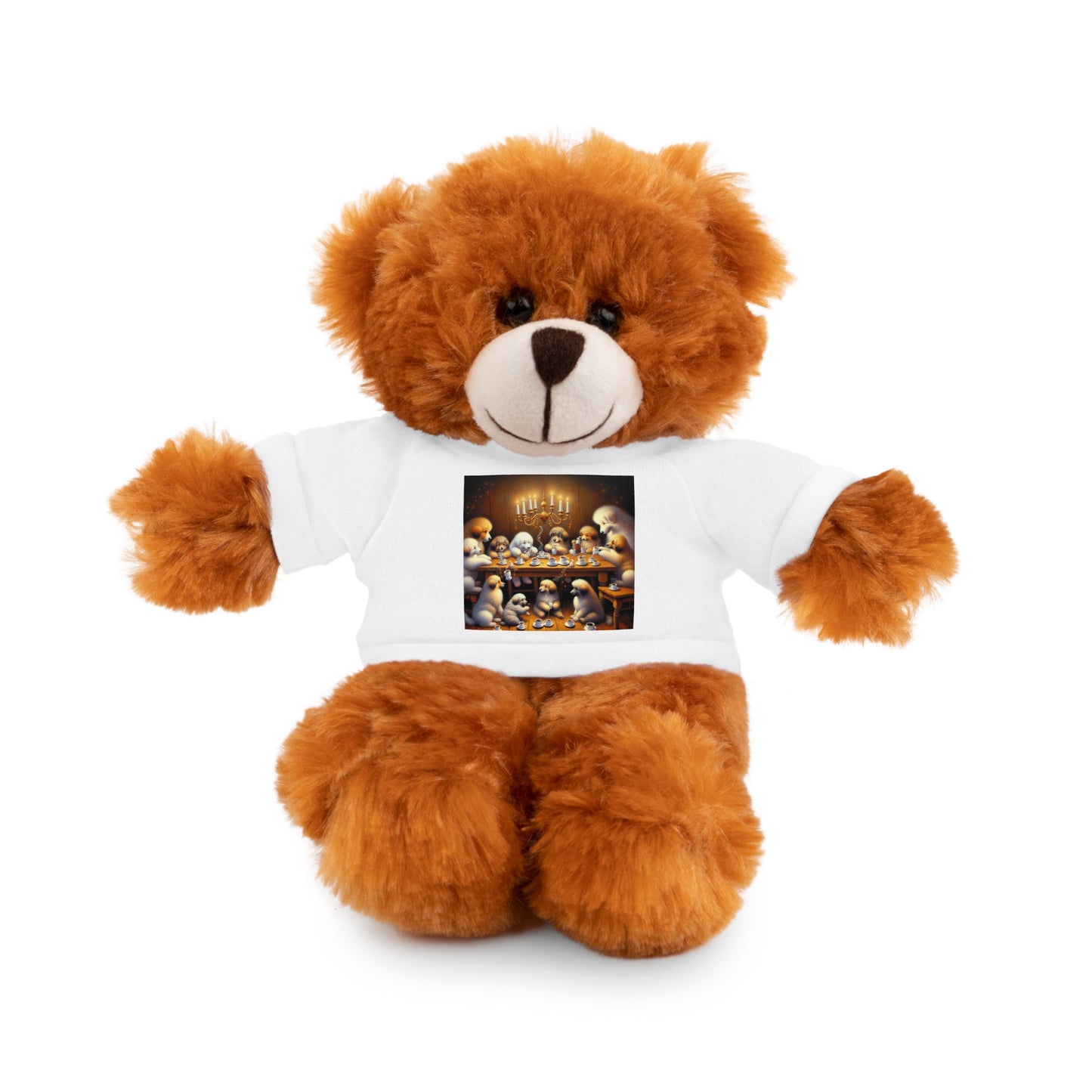 Puppies at Coffee Time - Stuffed Animals with Tee