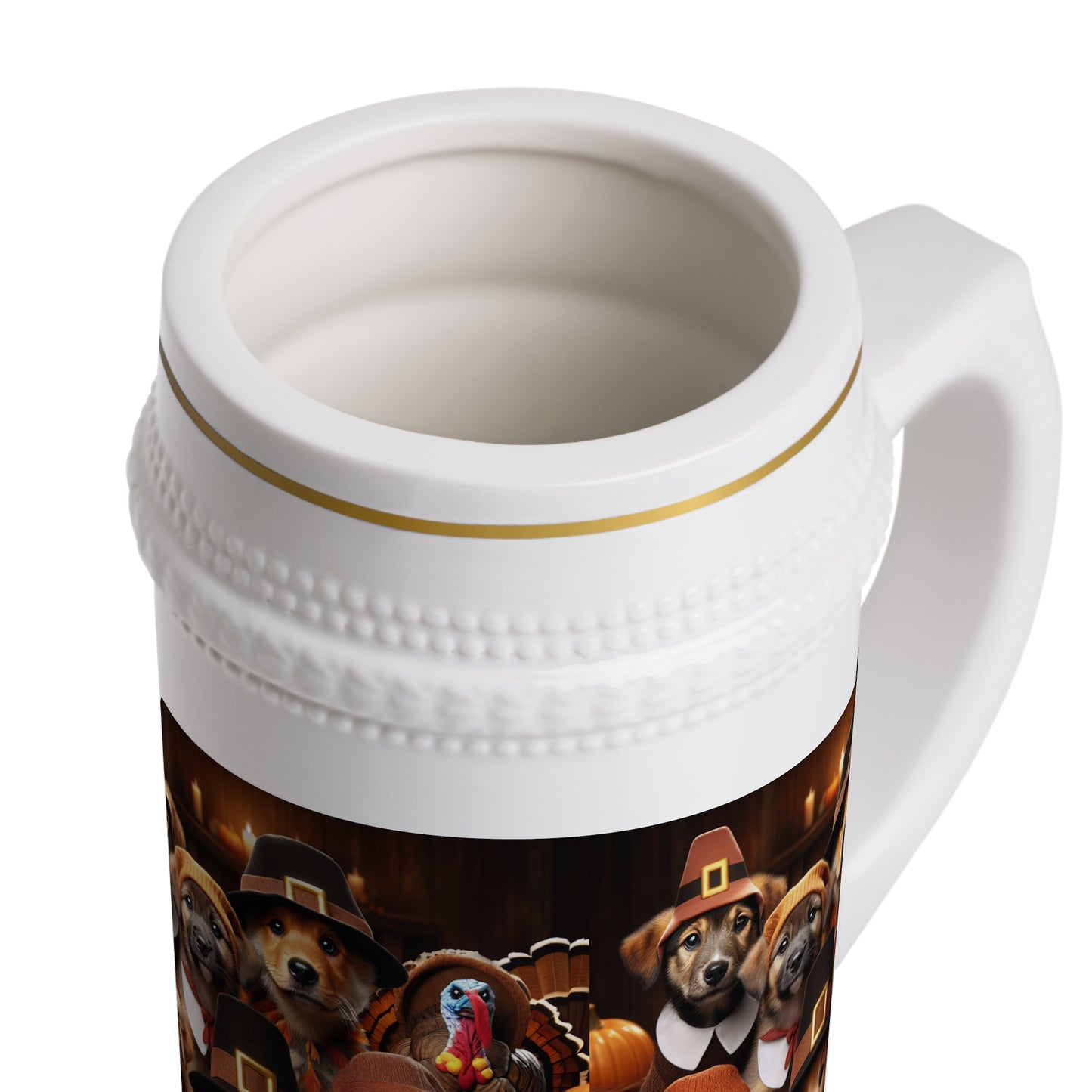 Thanksgiving Day Puppies 1 - Beer Stein Mug